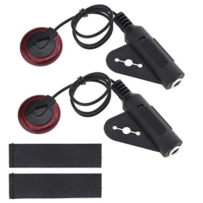 Abbildung von EMSea 2 teiliges Piezo Tonabnehmer Kontaktmikrofon Wandler Set Kontakt Mikrophon für Gitarre Violine Banjo Mandoline Ukulele