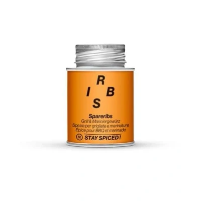 Abbildung von STAY SPICED ! Barbecue for Champions I Köstliches Spareribs Gewürz Rib Rub für Fleischliebhaber Würzig verpackt in 170 ml Schraubdose