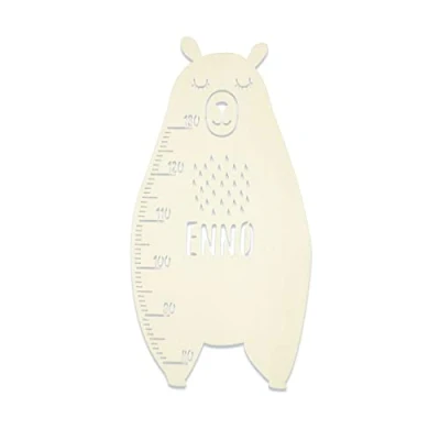 Abbildung von Messlatte Kind Größe Modell Bär Kinderzimmer Messlatte/Tauf Geschenk oder zur Geburt/Personalisiert mit Wunsch Name für Mädchen Jungen Babyzimmer Design by HeLLo Mini