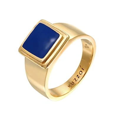 Abbildung von Kuzzoi Classic Ring goldcoloured, Herren, Größe: 62, Gold coloured