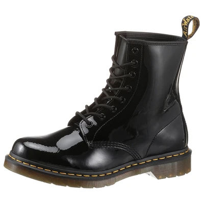 Abbildung von DR. MARTENS Schnürboots &quot;1460 W Patent Lamper 8 Eye Boot&quot;, in glänzendem Look schmale Form
