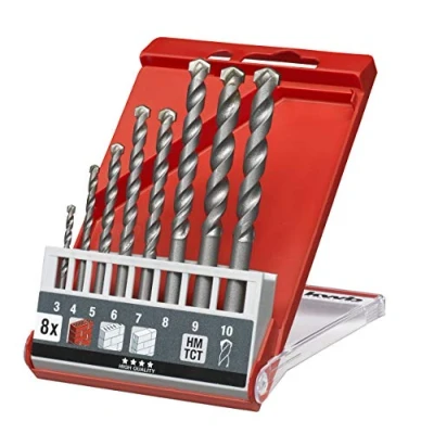 Abbildung von kwb Bohrer und Bit Set, HM Betonbohr. Kass.3 10, 8 tlg