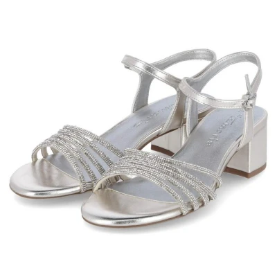 Abbildung von Tamaris Riemensandalette, Damen, Größe: 40, Platinum Schuhe
