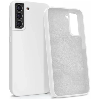Abbildung von MyGadget Hülle für Samsung Galaxy S21 FE Gummierte Handyhülle [ 3 Layer Struktur ] Schutzhülle mit Soft Inlay &amp; Hardcase Cover außen Weiß