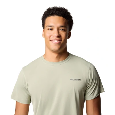 Abbildung von Columbia Men&#039;s Zero Rules Light Short Sleeve Crew, Technical T Shirt, Safari, L