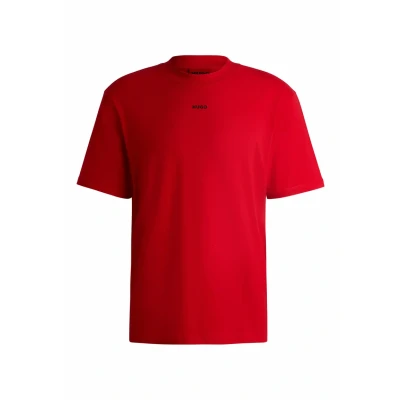 Abbildung von HUGO Herren Dapolino Relaxed Fit T Shirt aus Baumwolle mit Logo Print Hellrosa M