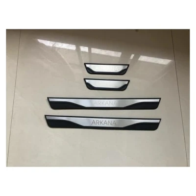 Abbildung von Auto Einstiegsleisten Schutz für Renault Arkana 2019 2020 2021 2022 2023 2024, TüRschweller Leisten Schwellerleisten Interieur Ladekantenschutz Edelstahl Material, 4 Stück,Silver