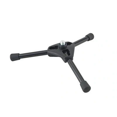 Abbildung von K&amp;M 231/1 Tischstativ Schwarz Kunststoff Mikrofonhalter mit 6 cm Höhe und 3/8“ Gewindeanschluss leicht handlich