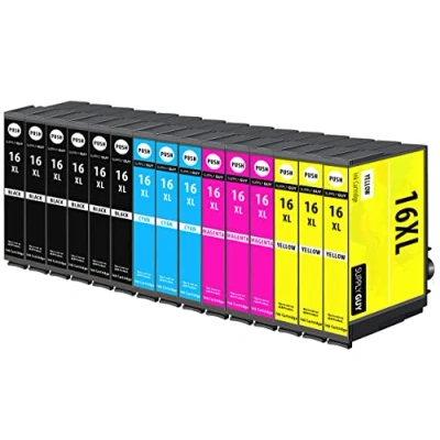 Abbildung von Supply Guy 16XL Multipack kompatibel mit Epson 16 XL Druckerpatronen für Workforce WF2010 WF2500 WF2510 WF2520 WF2530 WF2540 WF2630 WF2650 WF2660 WF2700 WF2750 WF2760 (15 Patronen)