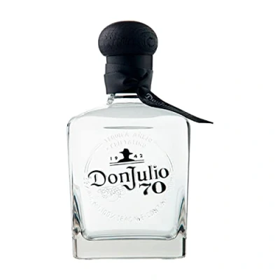 Abbildung von Don Julio 70 Crystal Claro Añejo premium gereifter Tequila aus Jalisco, Mexiko 100 % blaue Agave Jubiläumsedition 35 vol Einzelflasche, 700 ml