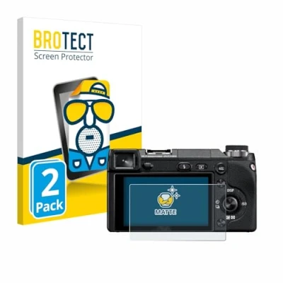 Abbildung von BROTECT Entspiegelungs Schutzfolie für Sony Alpha NEX 6 (2 Stück) Matte Displayschutz Folie, Anti Reflex, Fingerprint