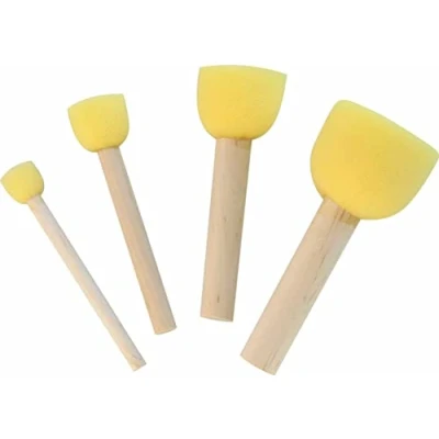 Abbildung von Kreul Flachpinsel Schwammstupf Pinsel 4er Set