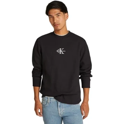 Abbildung von Calvin Klein Jeans Monologo TEE Langarmshirt, Herren, Größe: XS, Black