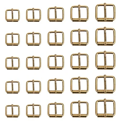 Abbildung von Coolty 75 Stück Metall Rollschnallen, Gürtel Hardware Dornschließe für Taschen Ledergürtel Hand DIY Zubehör, 5 Größen 13mm/16mm/20mm/25mm/32mm (Bronze)