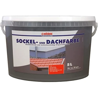 Abbildung von Wilckens Farben Sockelfarbe, 5l Sockel Dachfarbe Schiefer Grau Sockelfarbe Außenfarbe