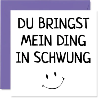 Abbildung von Stuff4 Niedliche Jubiläumskarte für Ehemann, Ehefrau, Freund, Freundin Ding Schaukel lustige Hochzeitstagskarte Frauen, Männer, Ihn, 145 mm x mm, Grußkarten Verlobte, Verlobte
