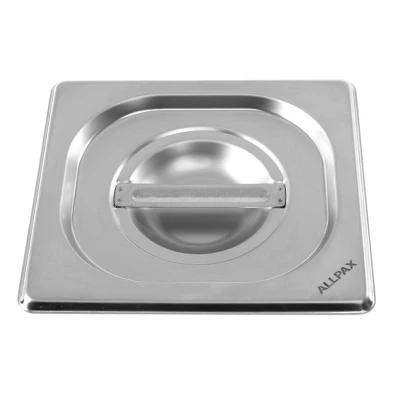 Abbildung von Deckel für GN Behälter 1/6 aus Edelstahl, ohne Löffeleinschnitt