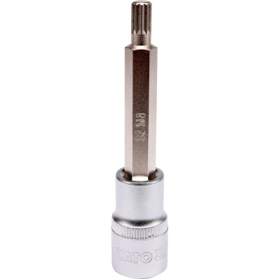 Abbildung von YATO YT 04352 Steckschlüsseleinsatz 1/2 3120 M8 Chrom Vanadium Stahl Spline
