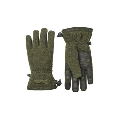 Abbildung von Sealskinz Hoveton Handschuhe aus Sherpa Fleece, wasserdicht, für kalte Witterung, olivgrün, Größe L