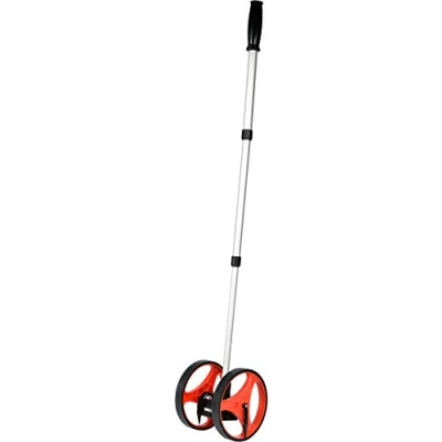Abbildung von YATO Profi Präzisions Messrad mit Doppelrädern, 0 10.000 Meter, Teleskopschaft aus Aluminium, Ø 160mm, Tasche Messroller Rolltacho Vermessungsrad