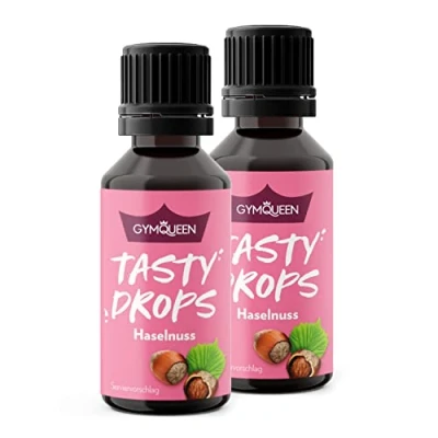 Abbildung von GymQueen Tasty Drops, Haselnuss, 2x30ml, Flavour Drops ohne Kalorien