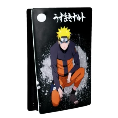 Abbildung von Konix Naruto Shippuden Schutzfront für PS5 Konsole Silikon Stoßfest Kratzfest Motiv Schwarz