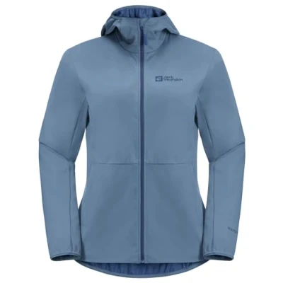 Abbildung von Jack Wolfskin Feldberg Hoody Regenjacke / wasserabweisende Jacke, Damen, Größe: Medium, Elemental blue