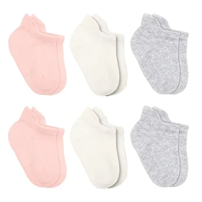 Abbildung von bistyle Baumwolle 6 Paar Baby Socken für Neugeborene Säugling 0 Monate bis 3 Jahre Stopper Nahtlos Jungen Mädchen Kindersocken (as3, age, 0_month, 6_months, Rose)
