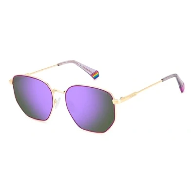 Abbildung von POLAROID Unisex PLD 6214/S/X Sonnenbrille, Gold Violett, 56