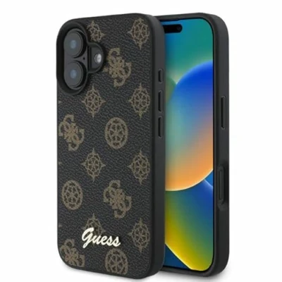 Abbildung von CG Mobile Guess GUHMP16SPGPYSK Hülle für iPhone 16 6.1&quot; Schwarz hardcase Peony Script