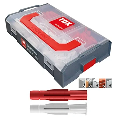 Abbildung von TOX L BOXX Mini Allround Tri + Trika Dübelsortiment, 200 tlg., anpassbar, stapelbar, mit Allzweckdübel in unterschiedlichen Größen für Befestigungen fast allen Baustoffen, 094900301