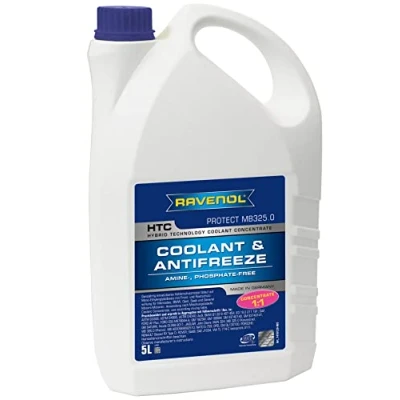 Abbildung von RAVENOL 1410120 005 01 999 Frostschutz Antifreeze EG, SAE J 5 MERCEDES BENZ: A Klasse, E Klasse T modell, W124 Limousine, RENAULT: CLIO 2, MEGANE 2