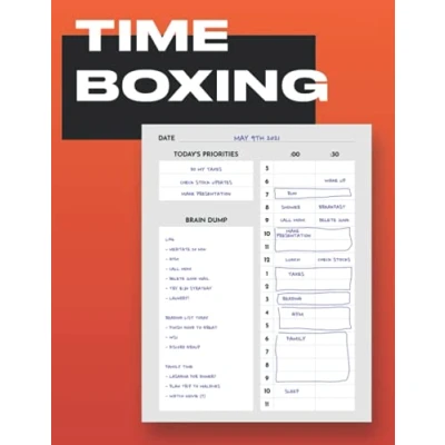 Abbildung von Daily Timeboxing Planner: Scrum, Time Block Journal, Productivity, To Do List, Management (100 Days, A4) (Time Planners)