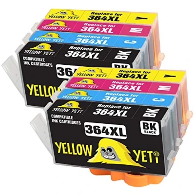Abbildung von Yellow Yeti Ersatz für HP 364 364XL Druckerpatronen kompatibel Photosmart 5520 5510 6520 7520 7510 6510 B209a (2 Schwarz + 2 Cyan Magenta Gelb)