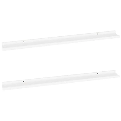 Abbildung von vidaXL 2X Wandregal Bücherregal Wandboard Schweberegal Hängeregal Dekoregal Freischwebend Regal Büroregal Wandablage Weiß 100x9x3cm