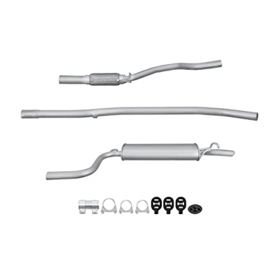 Abbildung von HELLA 8LD 366 029 341 Endschalldämpfer hinten mit Anbauteilen FIAT: Seicento / 600 Schrägheck