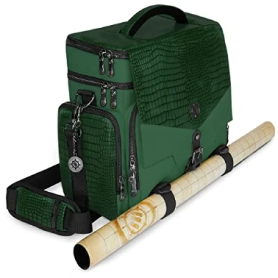 Abbildung von ENHANCE Reisetasche für DND Sammler Edition, Tasche kompatibel mit Dungeons und Drachen, Kampfteppichhalter, Taschen Würfel Zubehör, Transporter 4 bis 8 Pfund (grüner Drache)