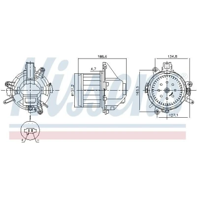 Abbildung von NISSENS 87596 Innenraumgebläse CITROËN: C4 Grand Picasso 2, C5 Aircross