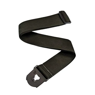 Abbildung von D&#039;Addario Accessories Gitarrengurt mit Verschluss E Gitarrengurt, Akustikgitarrengurt, Bass Schwarz