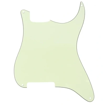Abbildung von Musiclily 4 Löcher Gitarre Schlagbrett Rohmaterial ST Pickguard für Strat Style E Gitarre,3 lagig Mint Green