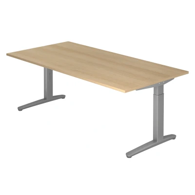 Abbildung von Hammerbacher Schreibtisch XB2E Eiche/Silber