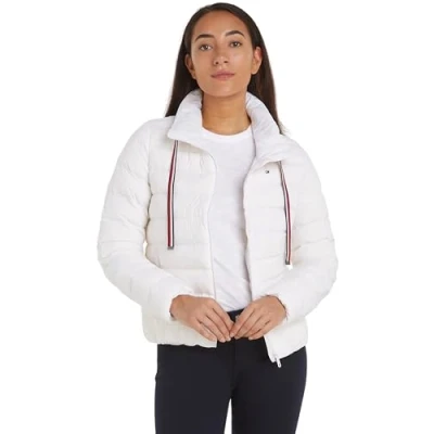 Abbildung von Tommy Hilfiger Damen Daunenjacke Packable Padded Jacket Winter, Weiß (Th Optic White), M