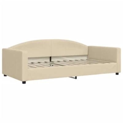 Abbildung von vidaXL Tagesbett, Gästebett 2 in 1, Sofabett Schlafsofa für Schlafzimmer Wohnzimmer, Bettsofa Sofa, Modernes Design, Creme 100x200cm Stoff