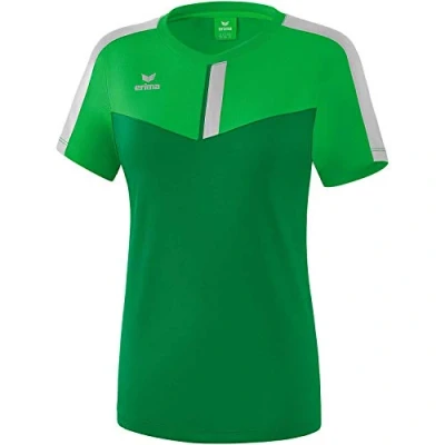 Abbildung von Erima Damen Squad Funktions T Shirt, Fern Green/Smaragd/Silver Grey, 34