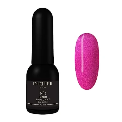 Abbildung von Didier Lab Premium UV Nagellack Neon Brillant No.7 Gel Farbgel für Gelnägel Auftrag von 1 oder 2 Schichten Nägel Stark Pigmentiert Polish 8ml