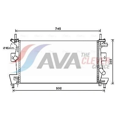 Abbildung von Kühler, Motorkühlung AVA QUALITY COOLING FD2475