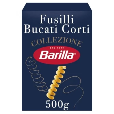 Abbildung von Barilla Collezione Fusilli Bucati Corti Pasta aus hochwertigem Hartweizen immer al dente, 12er Pack (12 x 500 g)