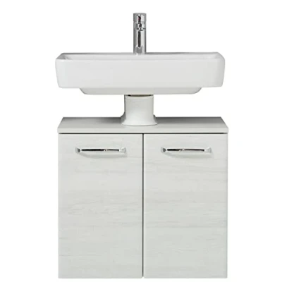 Abbildung von Pelipal Quickset 936 Waschbeckenunterschrank, Holzwerkstoff, Eiche Weiß quer NB, 53x60x33 cm