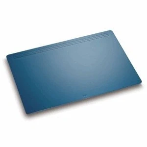 Abbildung von Läufer 32605 Matton Schreibtischunterlage 40x60 cm, blau, rutschfeste Schreibunterlage für besonders hohen Schreibkomfort, elegantes Zubehör Schreibtisch, samtige Unterseite