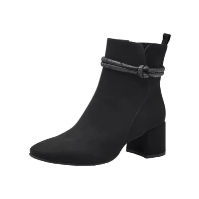 Abbildung von MARCO TOZZI Damen Stiefeletten mit Absatz Elegant Reißverschluss, Schwarz (Black), 37 EU